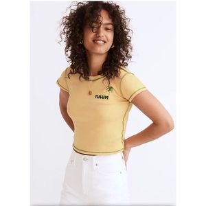 Madewell Yellow Tulum Graphic Tee